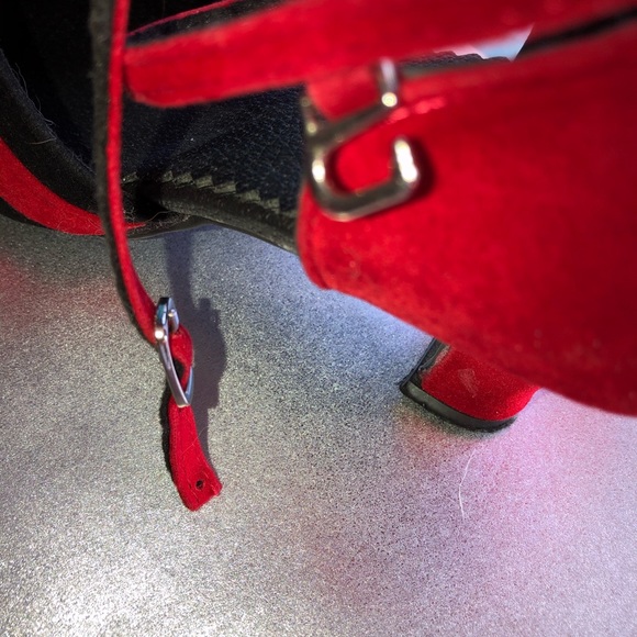 Red & Black Heels w/ Silver Toe (salsa dance) - Picture 5 of 8